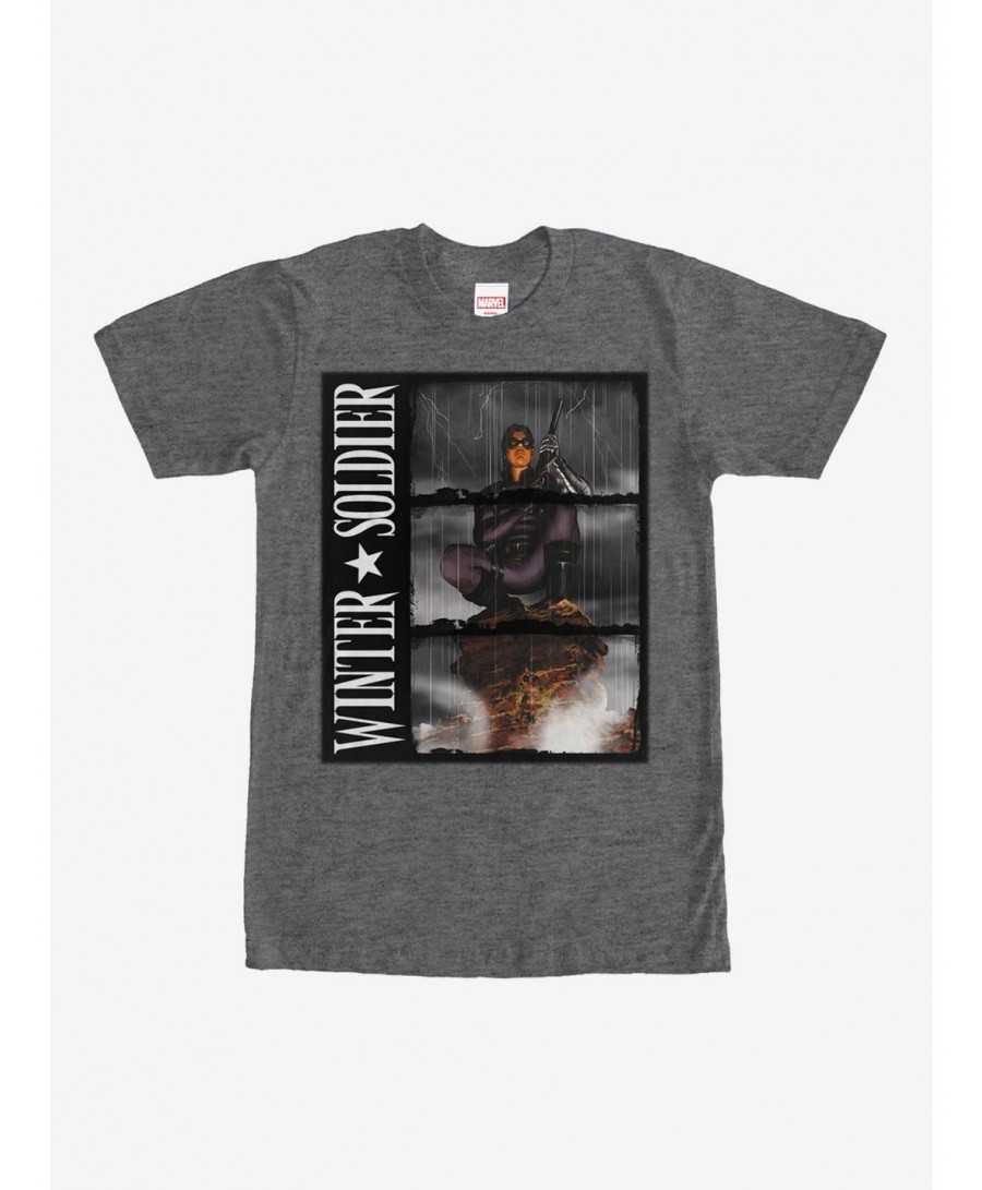 Bestselling Marvel Winter Soldier Rain T-Shirt $11.23 T-Shirts