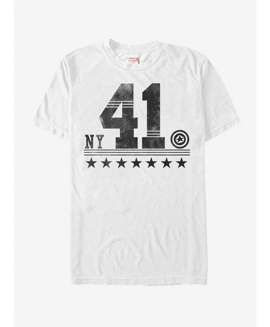 Pre-sale Discount Marvel Captain America NY 41 T-Shirt $7.65 T-Shirts