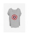 Absolute Discount Marvel Captain America Spray Logo Girls T-Shirt Plus Size $9.25 T-Shirts