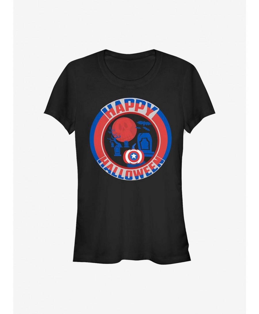 Hot Sale Marvel Captain America Cappy Halloween Girls T-Shirt $12.45 T-Shirts