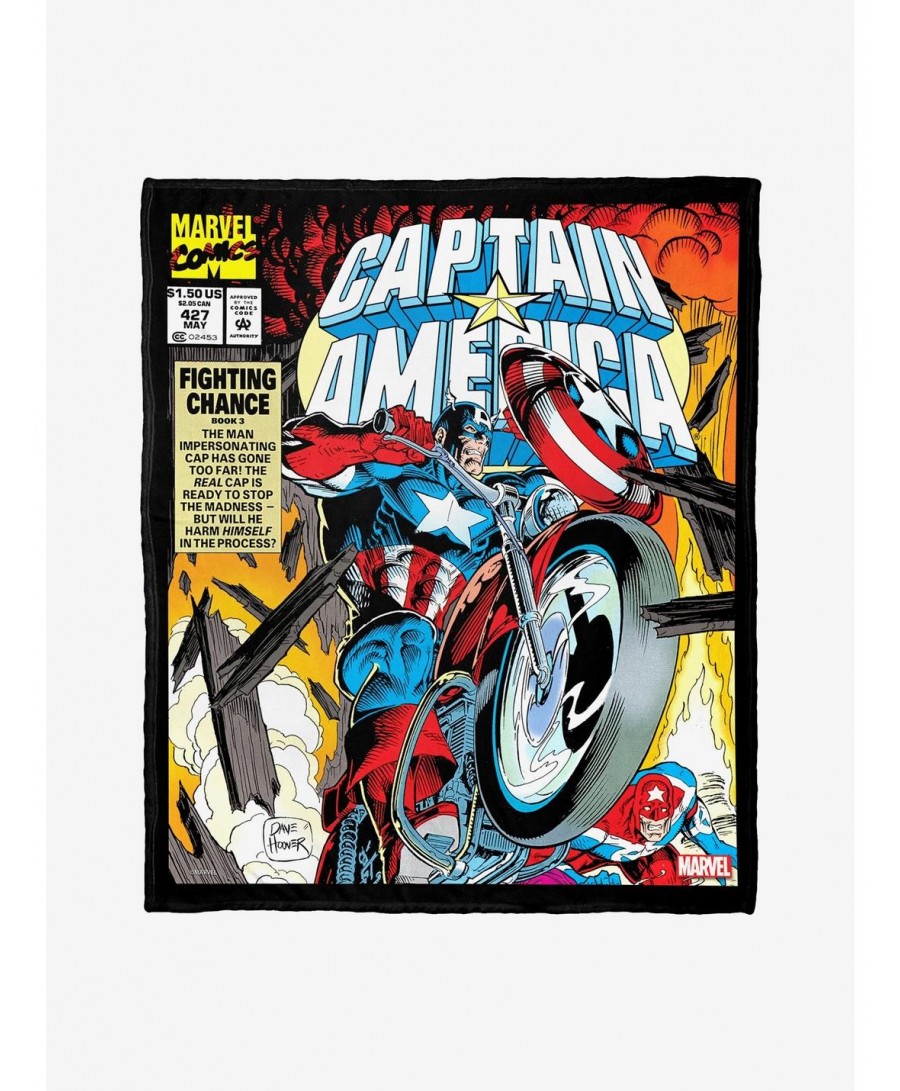 Flash Deal Marvel Captain America Fighting Chance Throw Blanket $24.56 Others