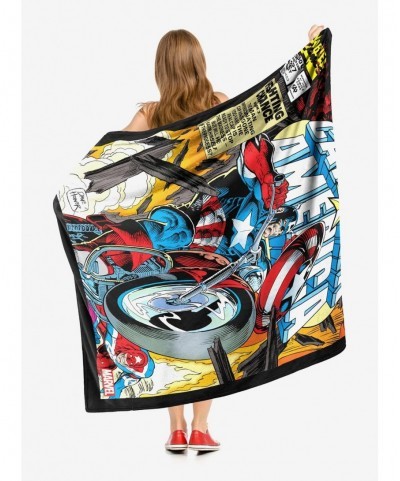 Flash Deal Marvel Captain America Fighting Chance Throw Blanket $24.56 Others