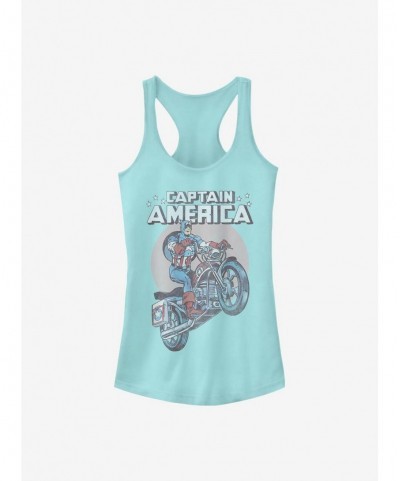 Seasonal Sale Marvel Captain America Motorcycle Girls Tank $12.20 Tanks