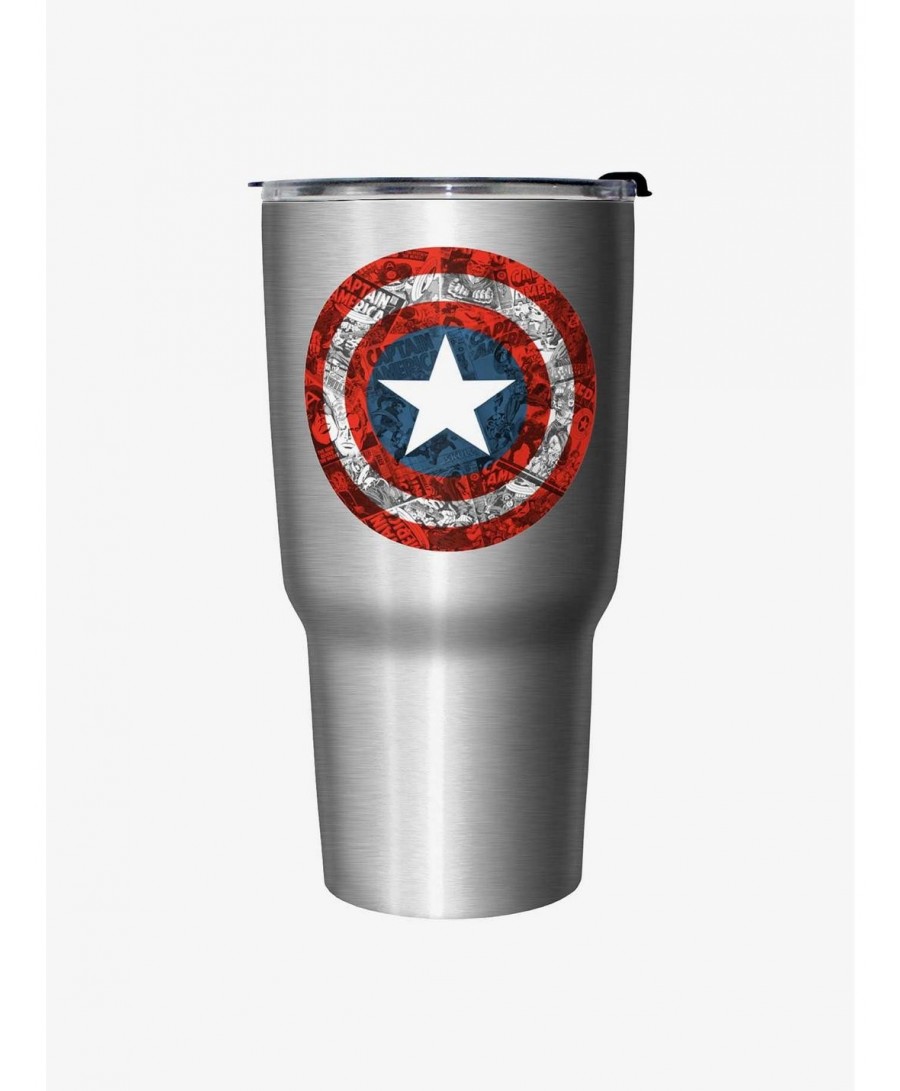 Clearance Marvel Captain America Comic Book Shield Travel Mug $12.86 Others