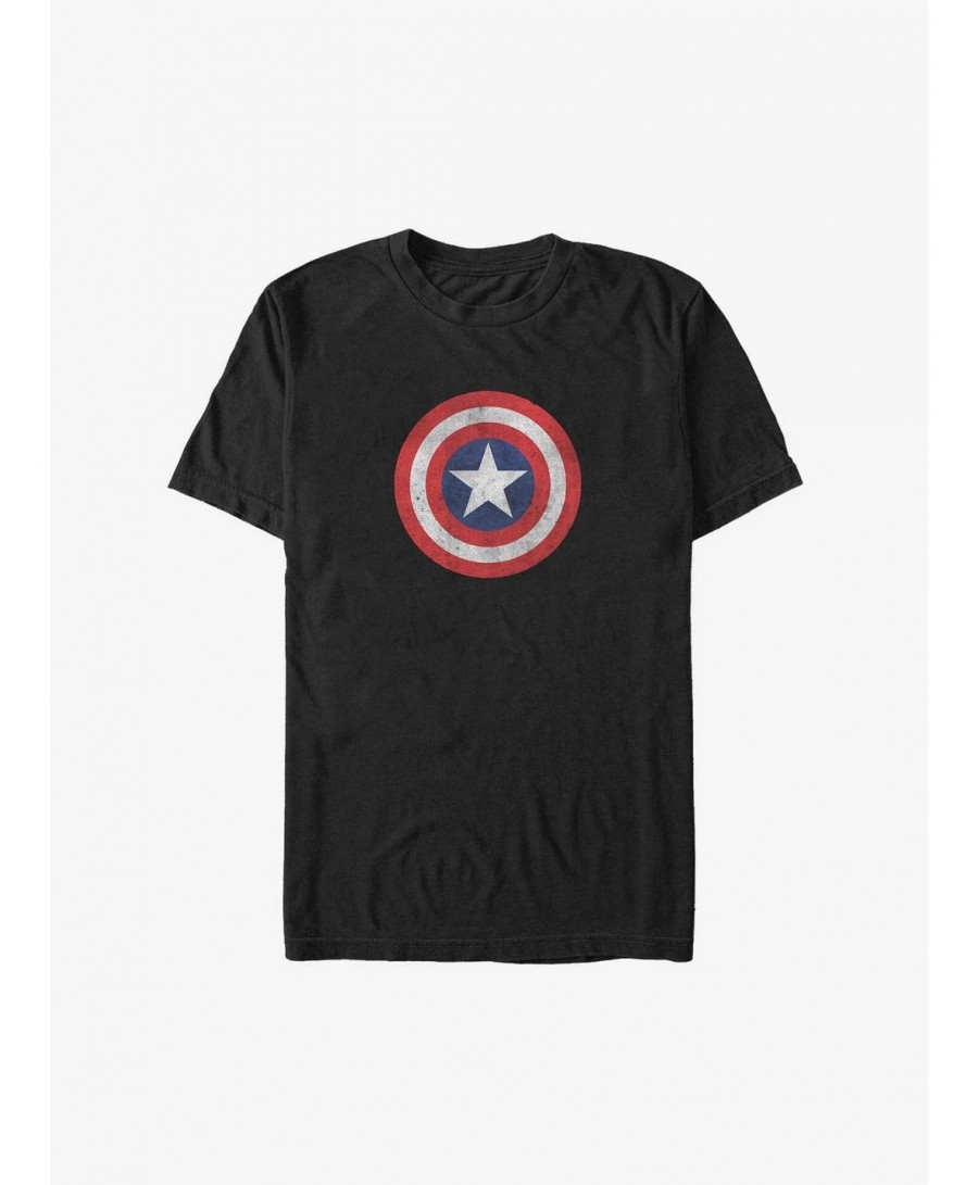 Trendy Marvel Captain America Distressed Shield Big & Tall T-Shirt $13.46 T-Shirts