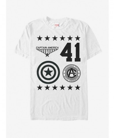 Big Sale Marvel Captain America Icons T-Shirt $9.32 T-Shirts