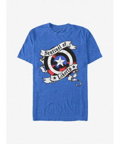 Discount Marvel Captain America Sentinel Shield T-Shirt $8.37 T-Shirts