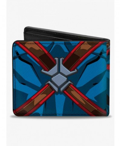 Best Deal Marvel Captain America Character Close Up Chest and Back Bifold Wallet $6.69 Wallets