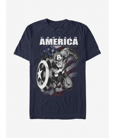 Hot Sale Marvel Captain America Captain America T-Shirt $9.08 T-Shirts