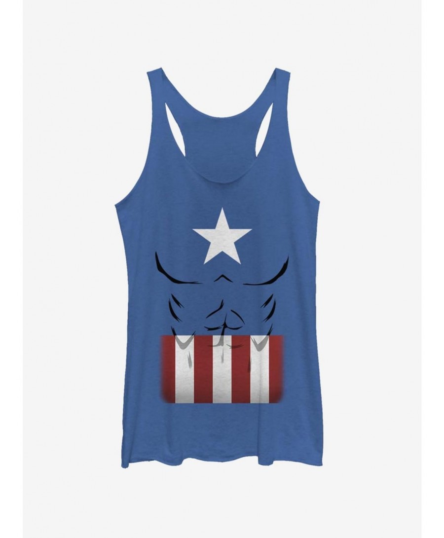 Bestselling Marvel Captain America Captain Simple Suit Girls Tank $8.55 Tanks