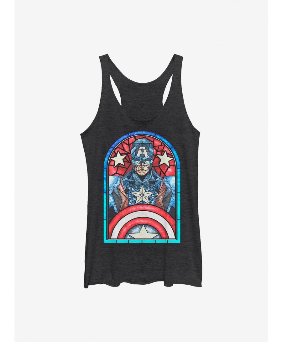 Crazy Deals Marvel Captain America Stained Glass Girls Tank $11.40 Tanks