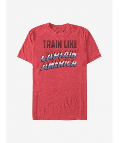 Seasonal Sale Marvel Captain America Train Like T-Shirt $10.76 T-Shirts