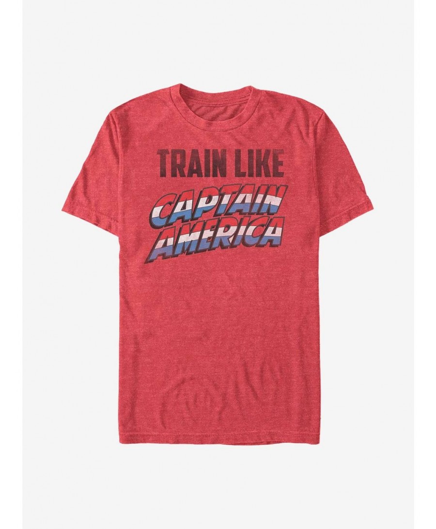 Seasonal Sale Marvel Captain America Train Like T-Shirt $10.76 T-Shirts