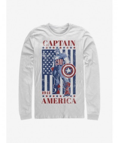 Unique Marvel Captain America 1941 Long-Sleeve T-Shirt $15.79 T-Shirts