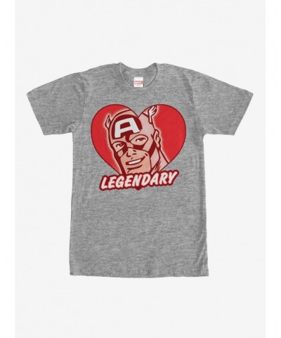 Exclusive Marvel Captain America Legendary Heart T-Shirt $11.71 T-Shirts