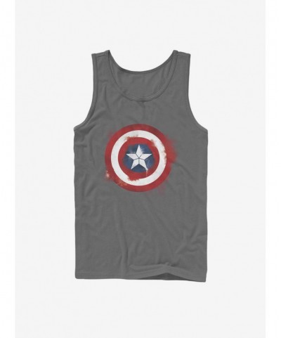 Festival Price Marvel Captain America Spray Logo Tank $10.46 Tanks