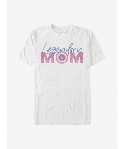 Crazy Deals Marvel Captain America Legendary Mom Flowers T-Shirt $7.17 T-Shirts