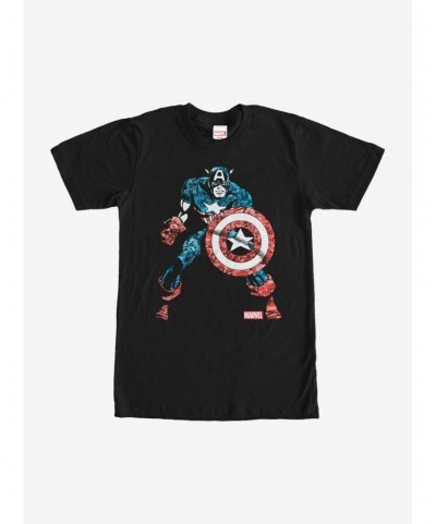 Bestselling Marvel Captain America Kaleidoscope T-Shirt $9.80 T-Shirts