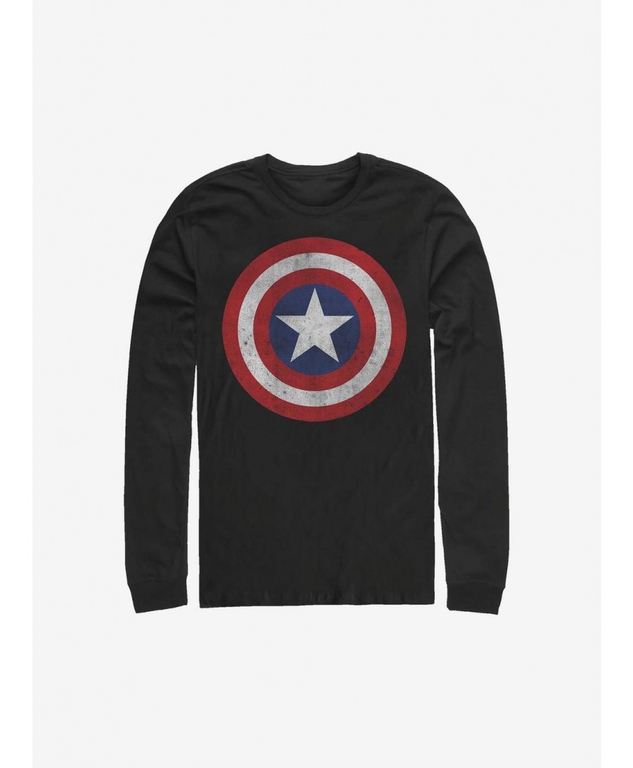 Pre-sale Marvel Captain America Captain Classic Long-Sleeve T-Shirt $12.83 T-Shirts