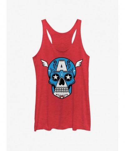 Trendy Marvel Captain America Sugar Skull Girls Tank $11.14 Tanks