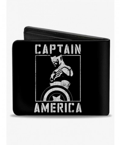 Cheap Sale Marvel Captain America Shield Pose Bifold Wallet $10.03 Wallets