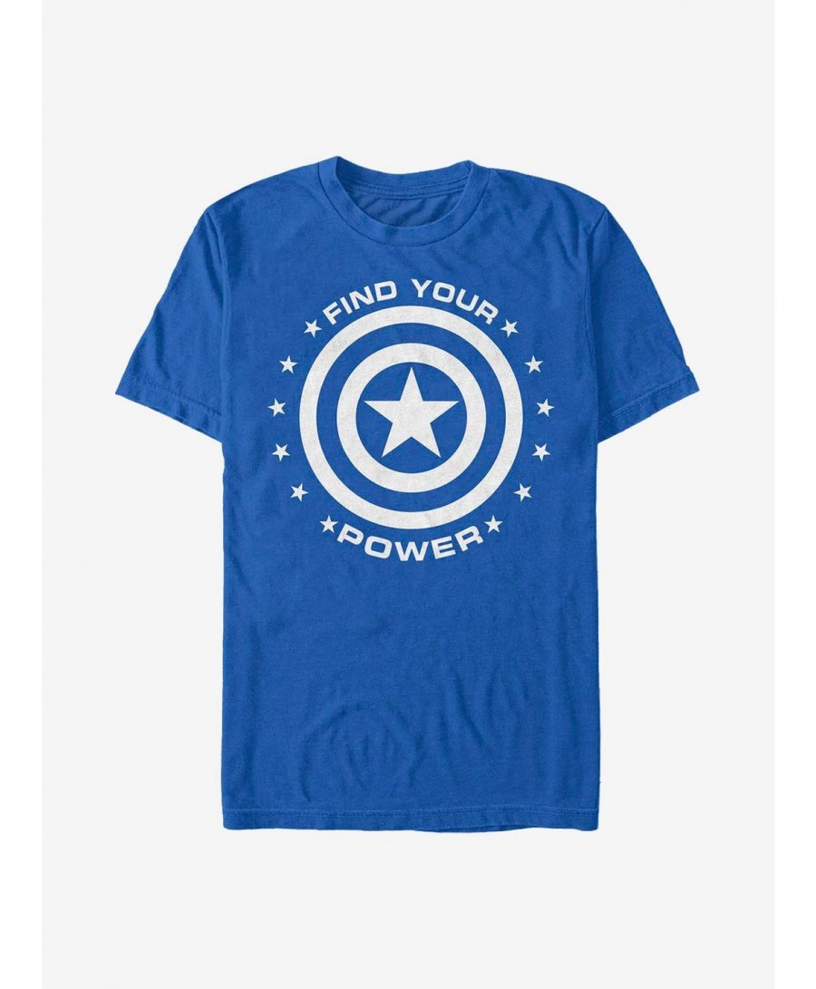 Bestselling Marvel Captain America Captain Power T-Shirt $10.28 T-Shirts