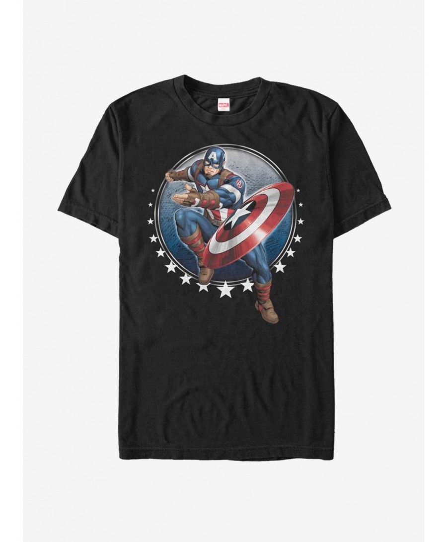 Value for Money Marvel Captain America Captain Toss T-Shirt $9.80 T-Shirts