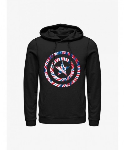 Special Marvel Captain America Tie-Dye America Hoodie $19.31 Hoodies