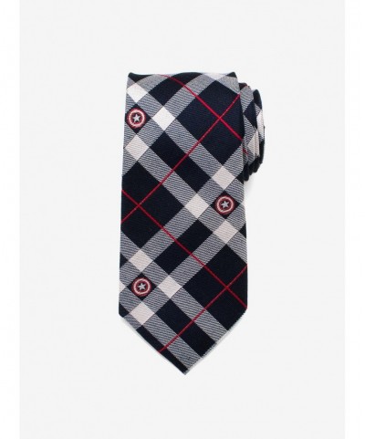 High Quality Marvel Captain America Blue Plaid Tie $20.45 Ties