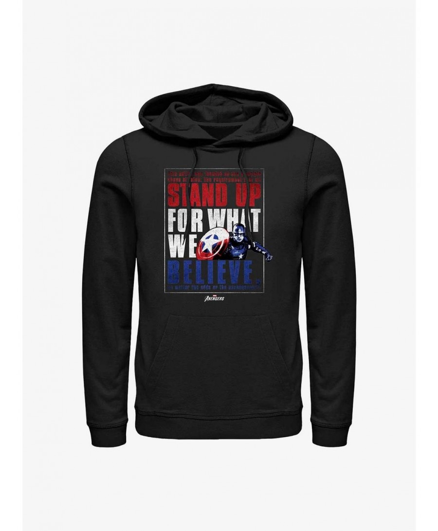 Hot Selling Marvel Captain America Believe Order Hoodie $21.55 Hoodies