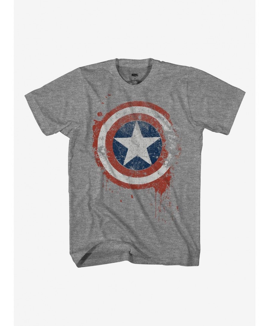 Festival Price Marvel Captain America Shield T-Shirt $10.04 T-Shirts