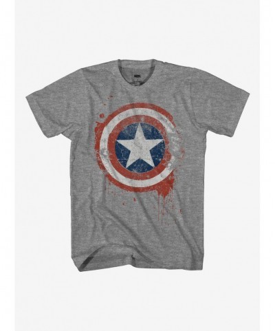 Festival Price Marvel Captain America Shield T-Shirt $10.04 T-Shirts