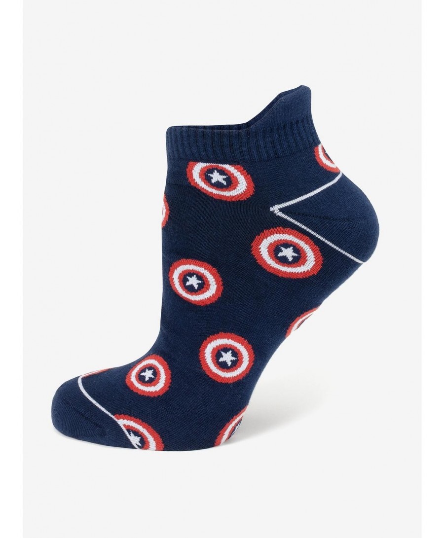 High Quality Marvel Captain America Navy Ankle Socks $5.29 Socks