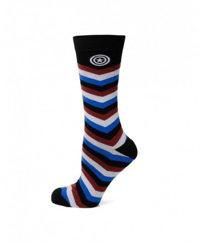 Limited-time Offer Marvel Captain America Chevron Stripe Men's Socks $6.17 Socks