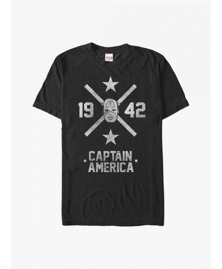 Discount Sale Marvel Captain America Captain 1942 T-Shirt $8.13 T-Shirts