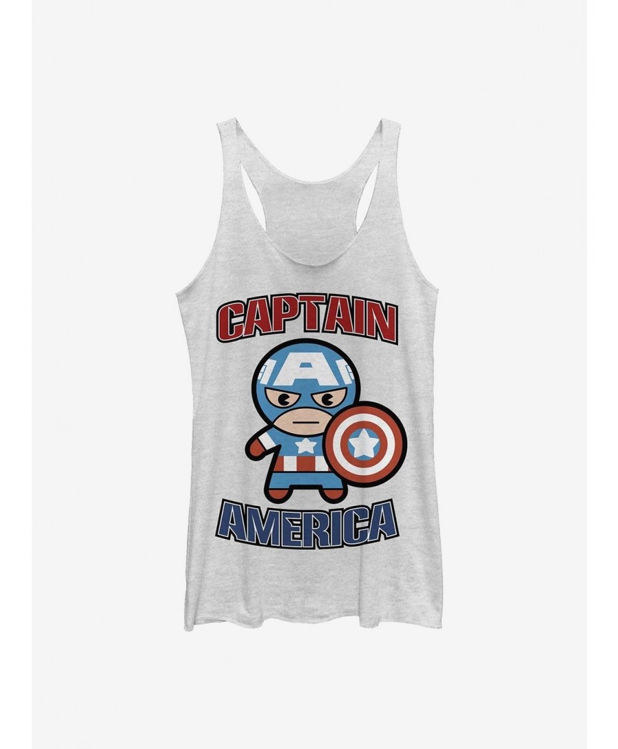 Sale Item Marvel Captain America Kawaii America Girls Tank $11.14 Tanks