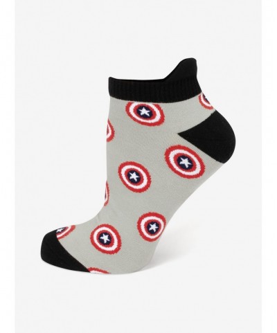 Best Deal Marvel Captain America Gray Ankle Socks $5.03 Socks