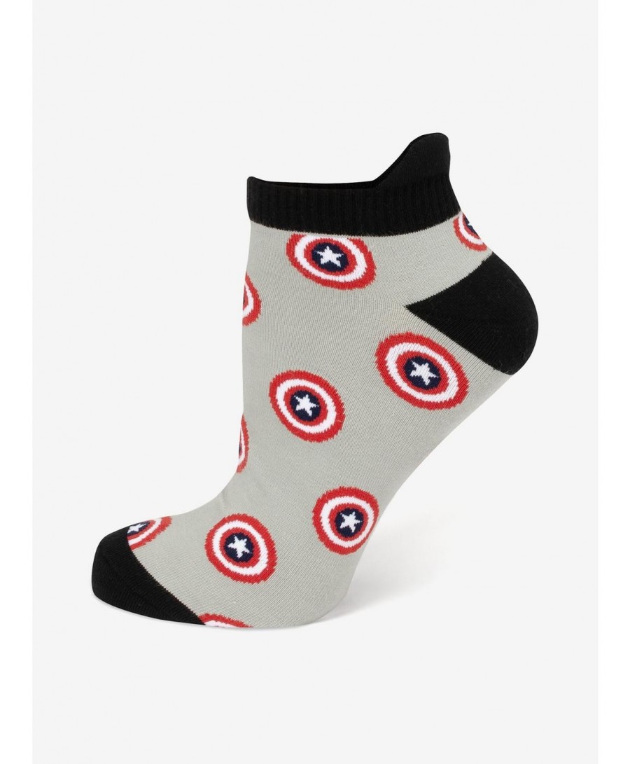 Best Deal Marvel Captain America Gray Ankle Socks $5.03 Socks