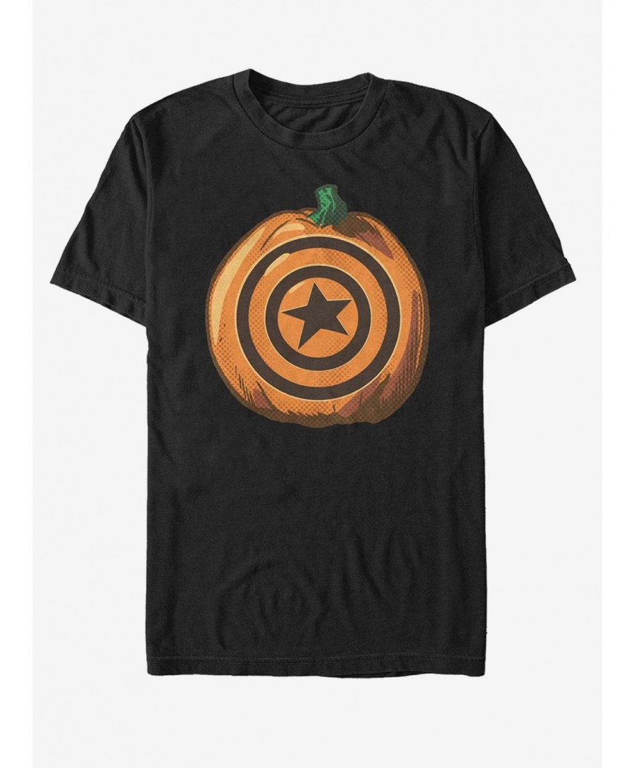 Discount Marvel Captain America Captain Pumpkin T-Shirt $9.80 T-Shirts