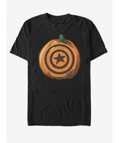 Discount Marvel Captain America Captain Pumpkin T-Shirt $9.80 T-Shirts