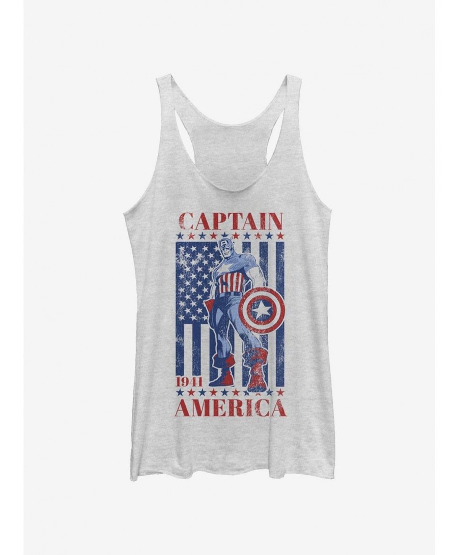 Unique Marvel Captain America Captain 'Merica Girls Tank $11.66 Tanks