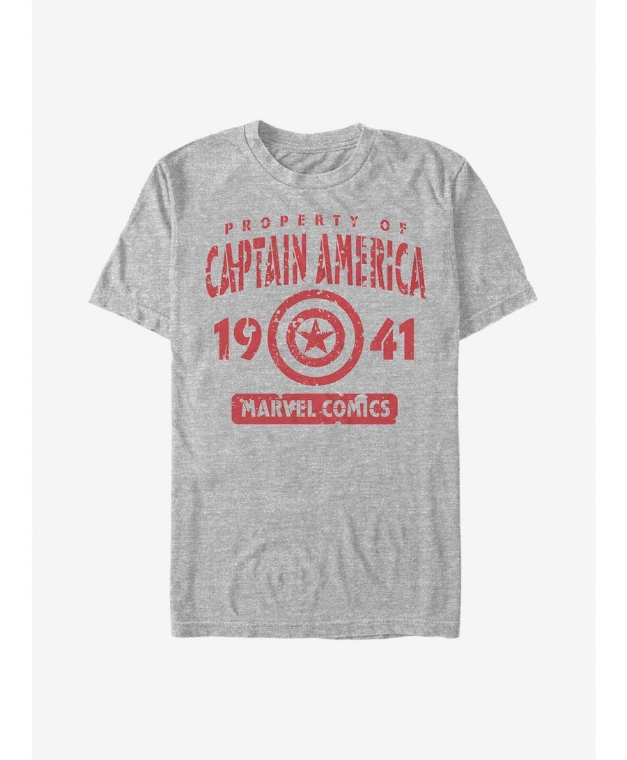 Discount Sale Marvel Captain America Captains Property T-Shirt $9.08 T-Shirts