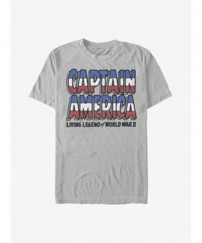 Crazy Deals Marvel Captain America Living Legend T-Shirt $11.47 T-Shirts