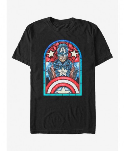 Trendy Marvel Captain America Glass T-Shirt $11.71 T-Shirts