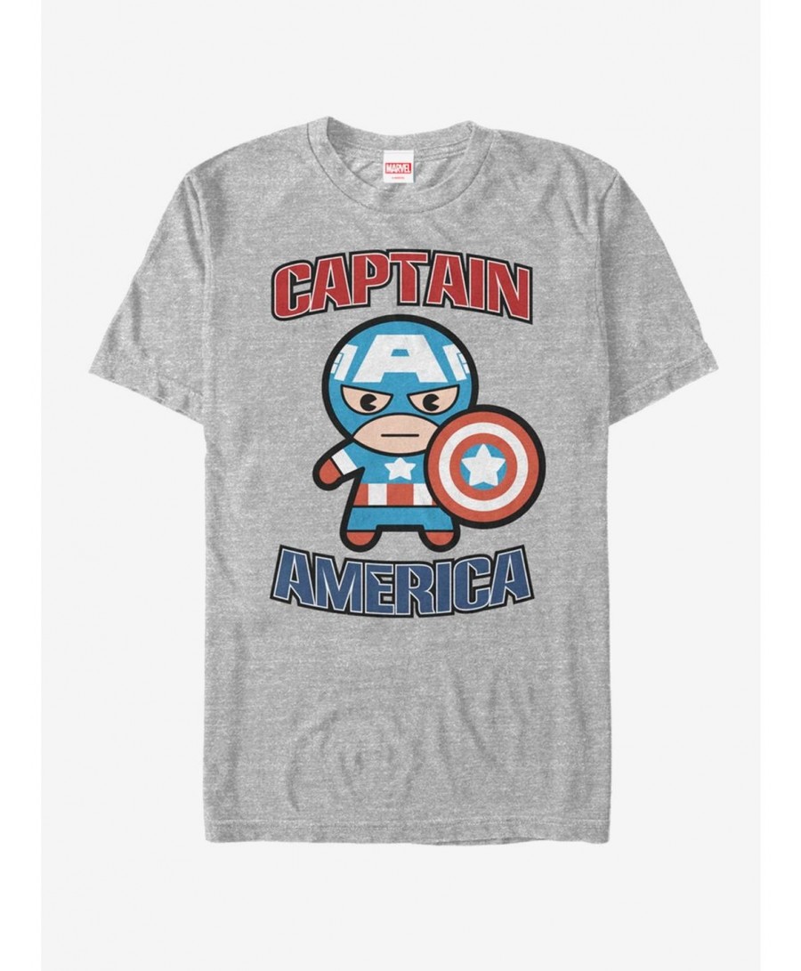 Wholesale Marvel Captain America Kawaii America T-Shirt $8.60 T-Shirts