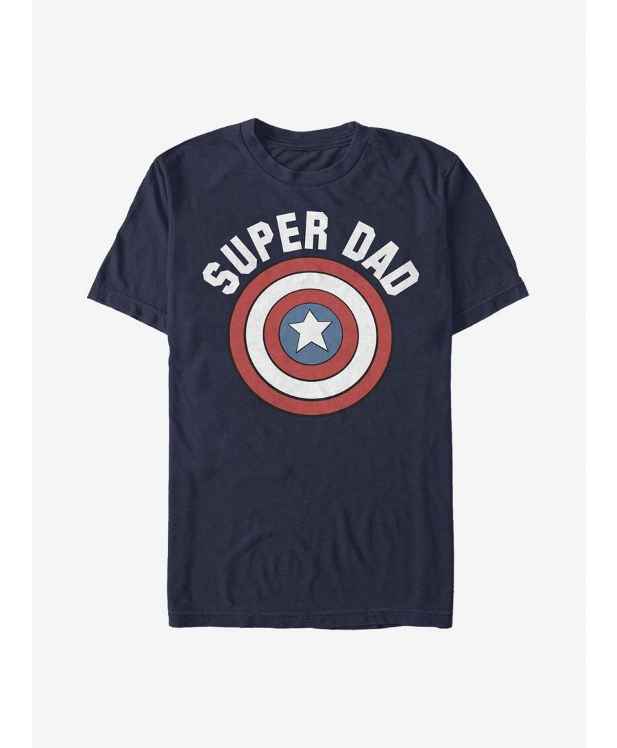 Limited Time Special Marvel Captain America Super Dad T-Shirt $11.71 T-Shirts