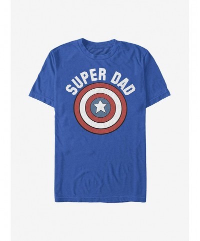 Limited Time Special Marvel Captain America Super Dad T-Shirt $11.71 T-Shirts