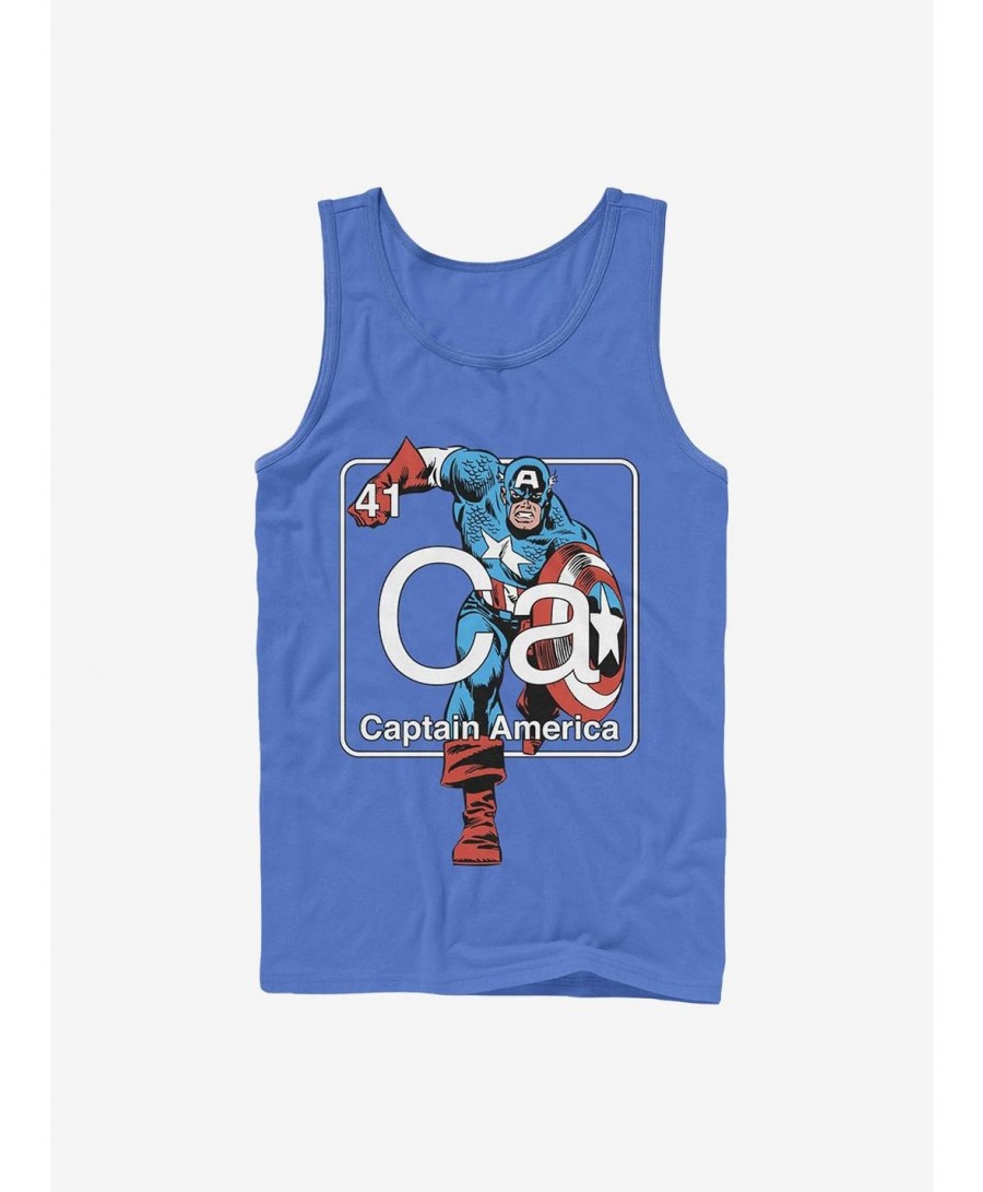 Pre-sale Discount Marvel Captain America Periodic Captain Tank $10.96 Tanks