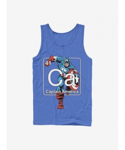 Pre-sale Discount Marvel Captain America Periodic Captain Tank $10.96 Tanks