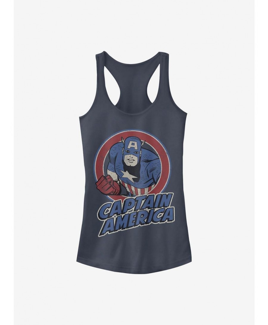 Value for Money Marvel Captain America Captain America Thrifted Girls Tank $11.45 Tanks